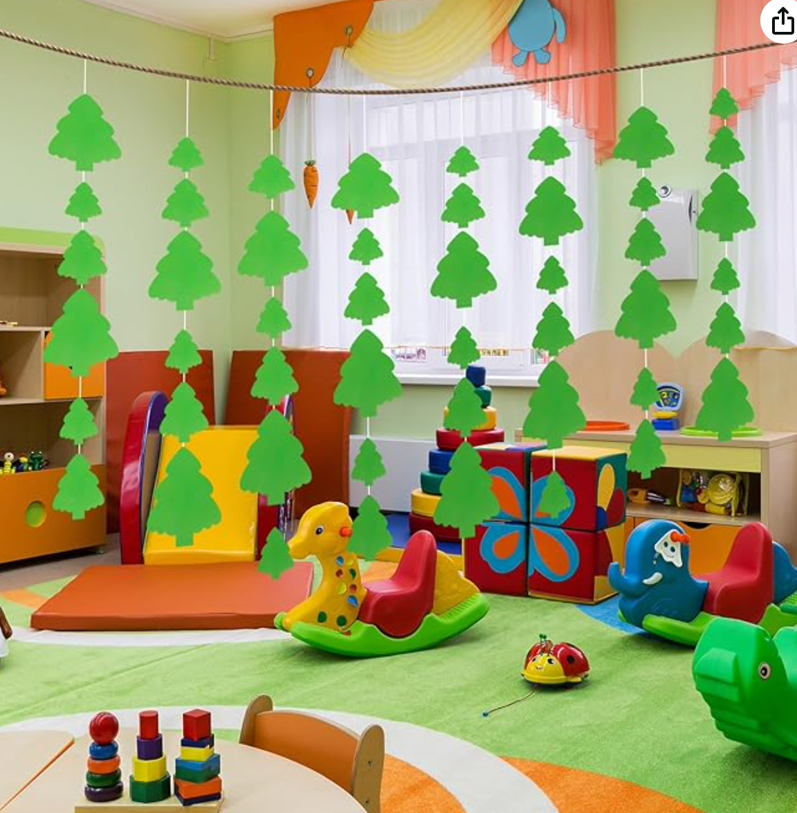 Shapes Etc. Evergreen Tree Cut-Outs – Single-Color Paper Shapes for Crafts and Classroom Décor (31 Sheets, 3" x 3")