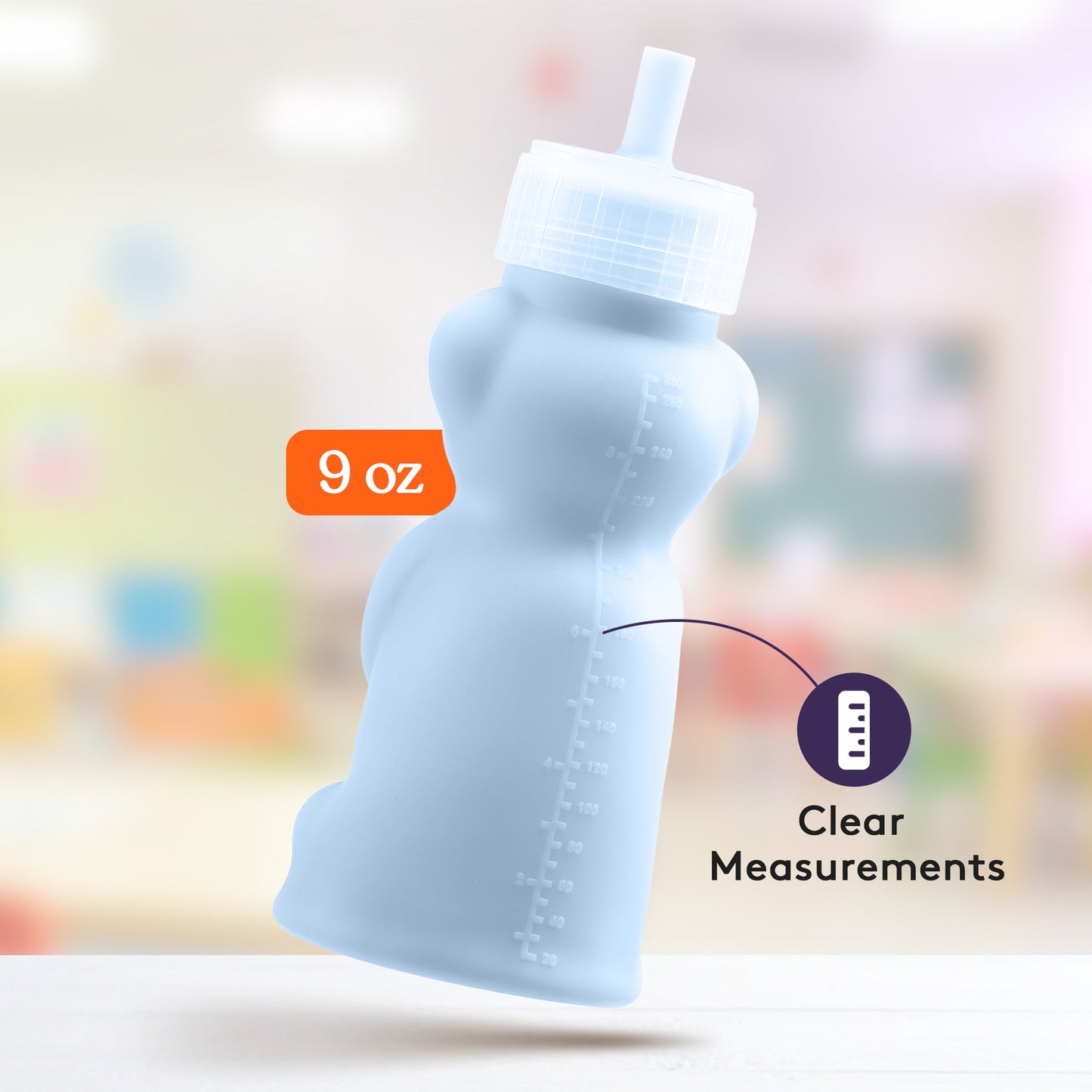 Special Supplies Honey Bear Squeeze Straw Bottle – Assistive Therapy Drinking Cup (8 oz.)