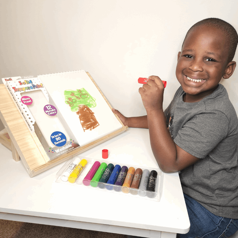 The Pencil Grip Inc. Kwik Stix 12 Metalix Colors Set – Solid Tempera Paint Sticks for Kids