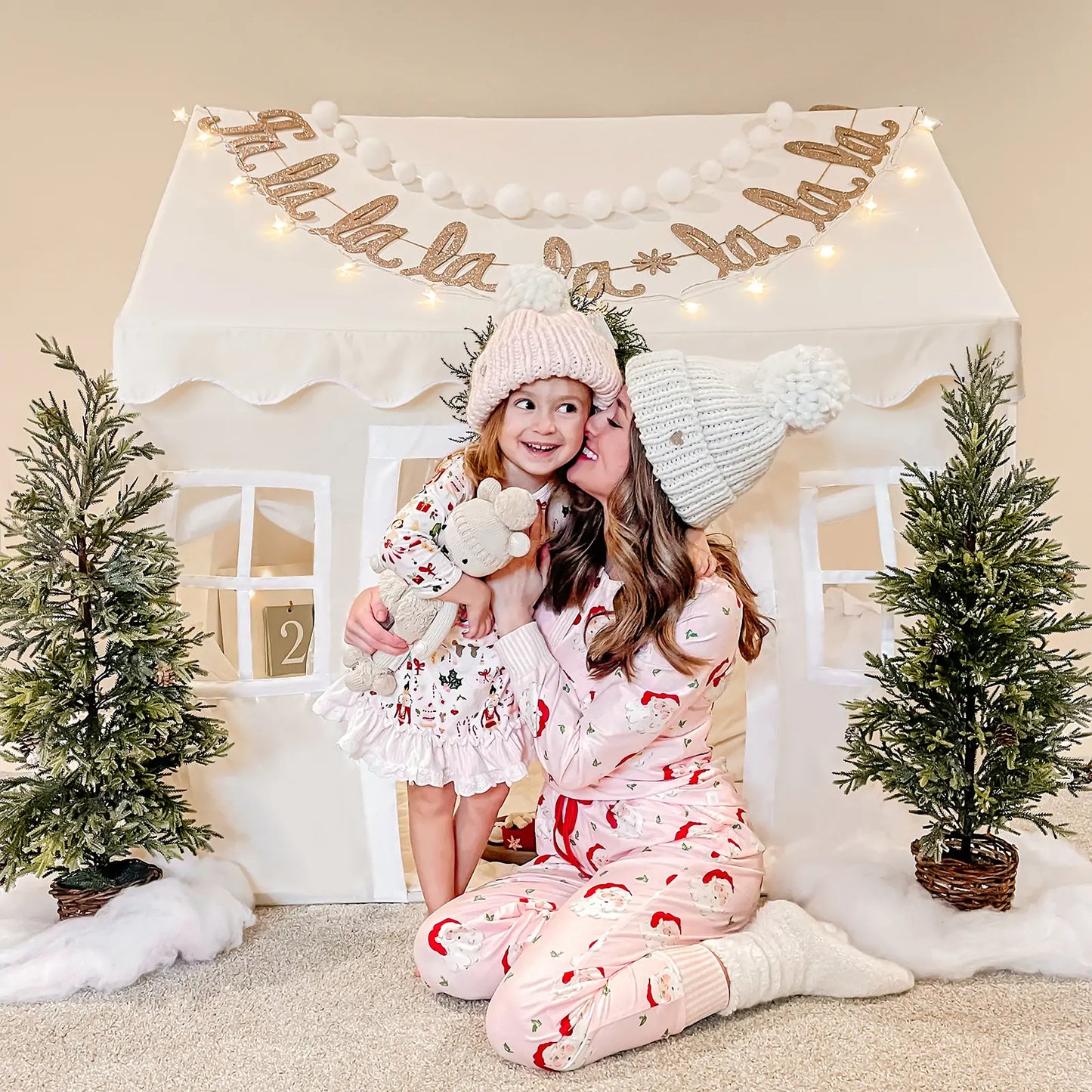 Tiny Land® Kids Play Tent with Cushion & Fairy Lights – Indoor Adventure Castle