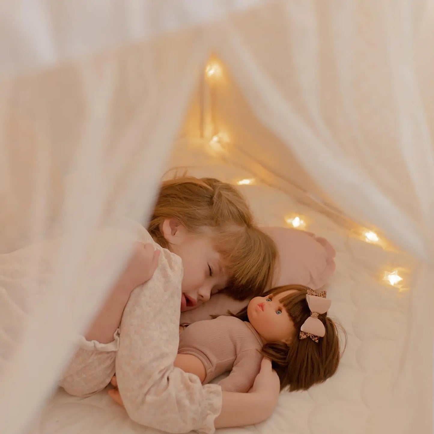 Tiny Land® Kids Play Tent with Cushion & Fairy Lights – Indoor Adventure Castle