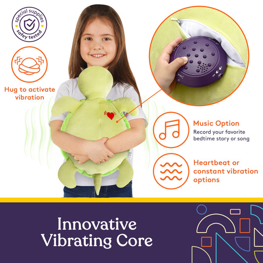 Special Supplies Vibrating Sensory Turtle Pillow with Music and Voice Recording