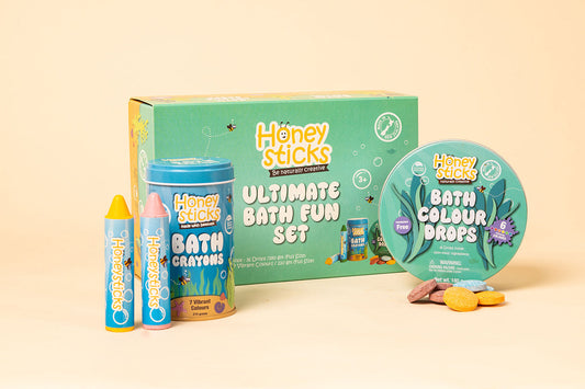 Honeysticks Ultimate Bath Fun Set – Bath Crayons & Bath Drops for Kids