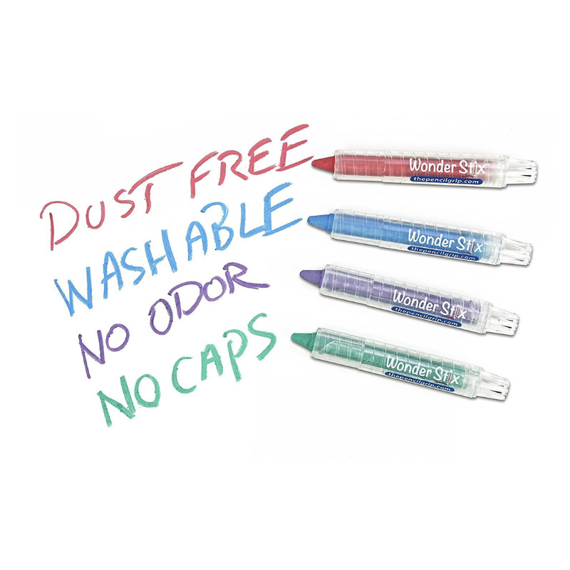 The Pencil Grip Inc. Wonder Stix – Set of 24 Washable Crayons That Write on Almost Anything