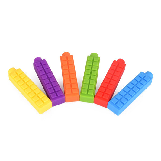 Chewy Pencil Topper | Sensory Chew for Kids with Autism, ADHD, and Oral Stimulation Needs - Set of 6