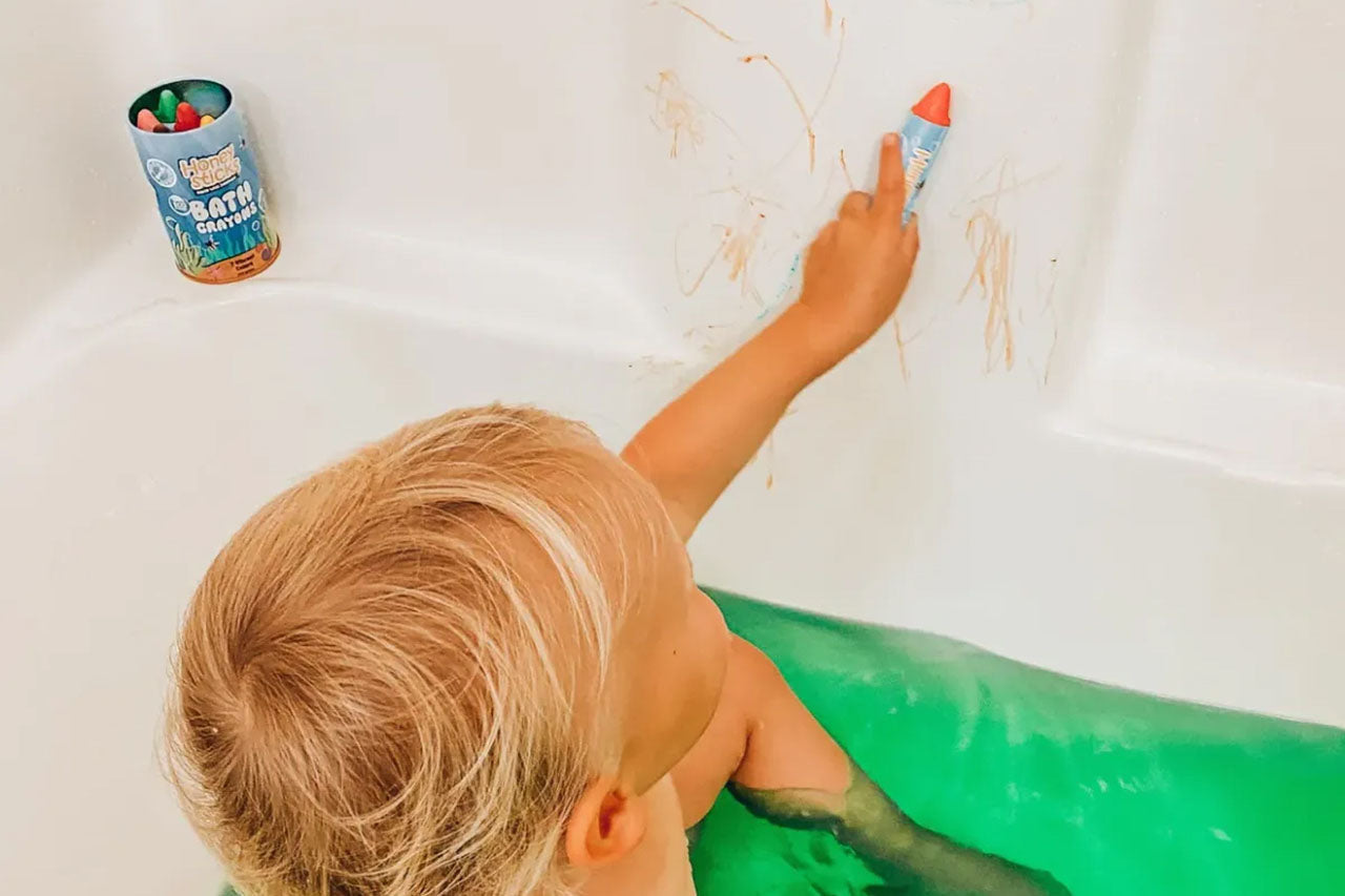 Honeysticks Bath Crayon Super Jumbos – Non-Toxic Beeswax Bath Crayons for Kids, 7 Colors
