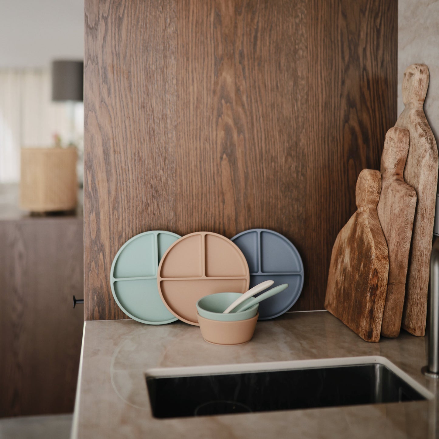 Mushie Baby Feeding Spoons – Soft Silicone Adaptive Utensils for Infants, Toddlers and Beyond