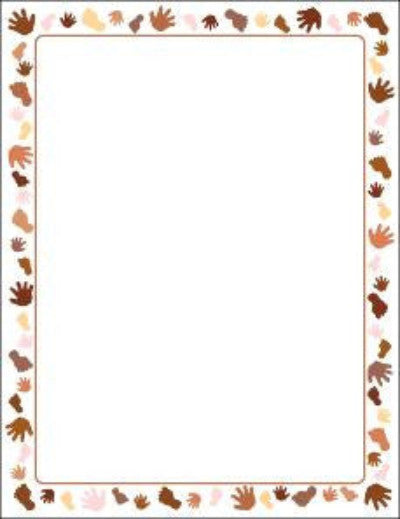 Shapes Etc. Diversity Hands Designer Craft Paper | 50 sheets | Standard Size 8.5"x11"