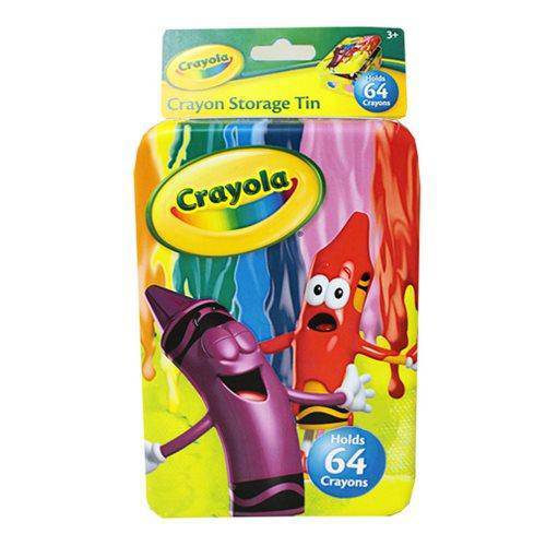 Large Crayola Crayon Storage Tin Box