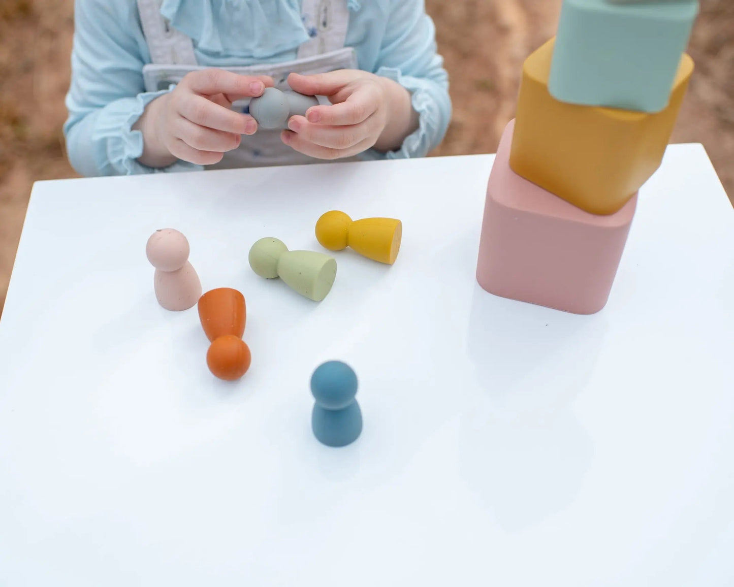 LYTL Mini Silicone Dolls – Stack, Sort, Pretend & Splash | Set of 6 Safe, Soft Dolls for Imaginative & Sensory Play