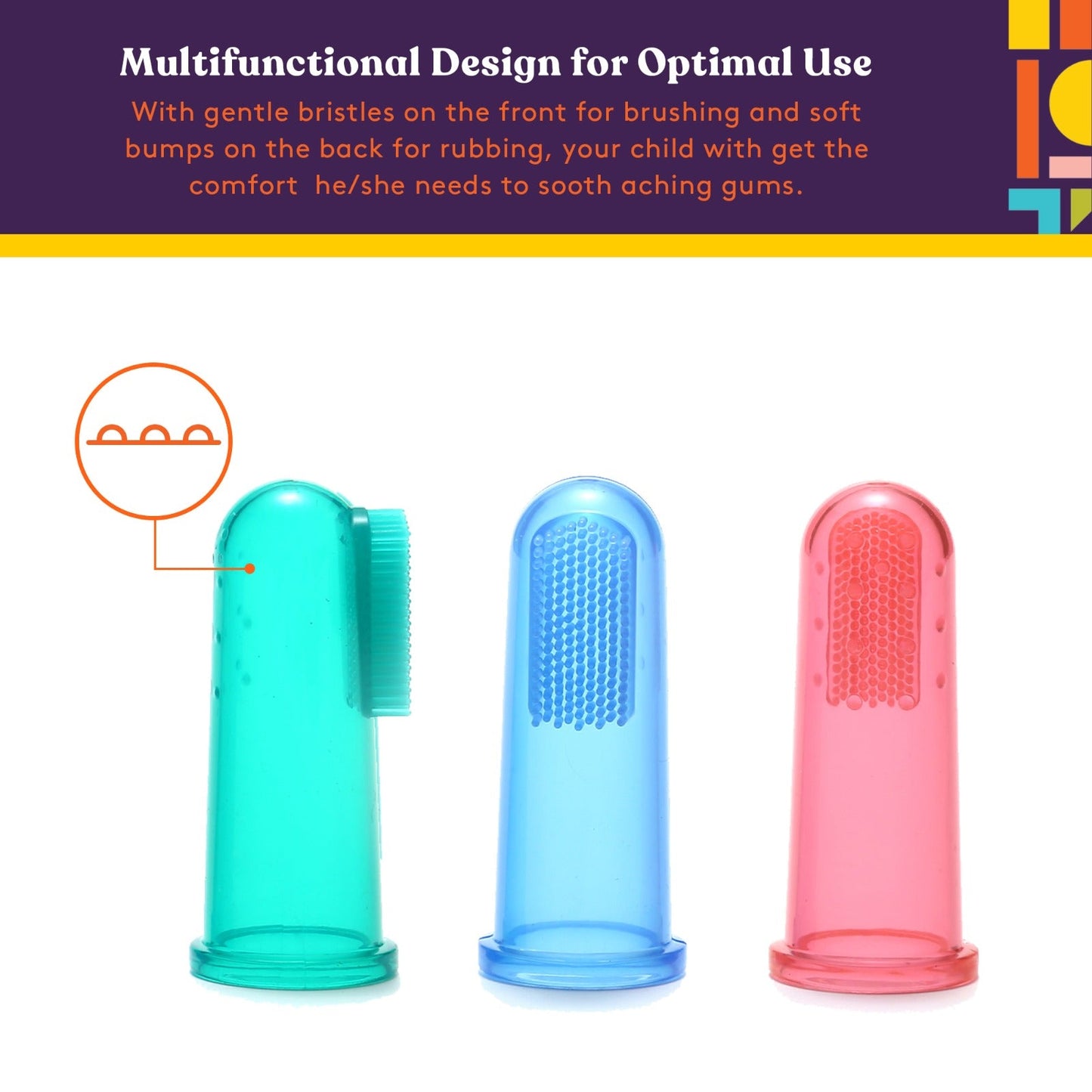 Special Supplies Dual-Sided Silicone Finger Toothbrush – 6-Pack for Infant Oral Care & Oral Motor Stimulation