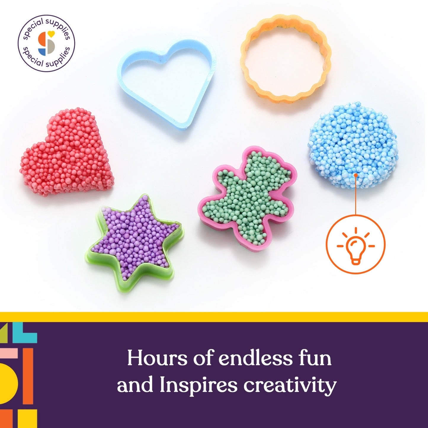 Special Supplies No-Stick Foam Modeling Clay for Kids (10-Pack) – Mess-Free Sensory Play for Creativity, Motor Skills, and Learning
