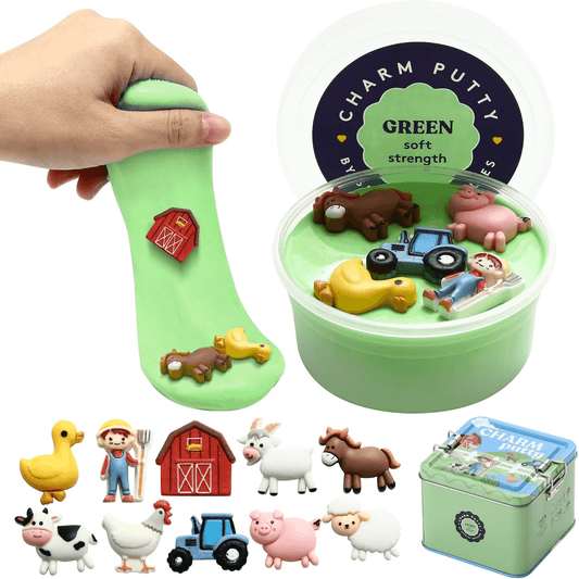 Special Supplies Therapy Putty with Charms – Interactive Sensory & Occupational Therapy Tool for Kids and Adults - Resistive Therapy Soft Strength Farm Set