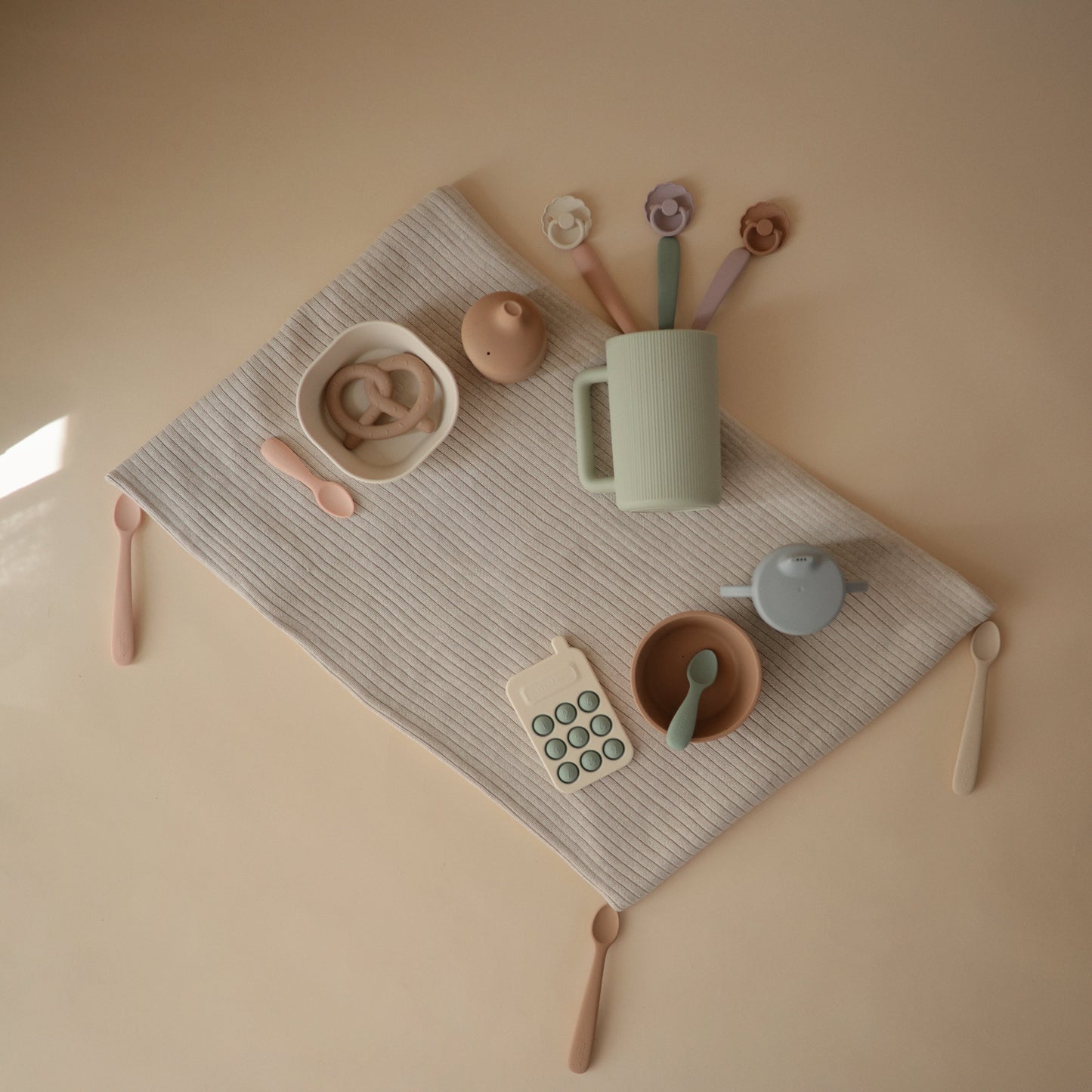 Mushie Baby Feeding Spoons – Soft Silicone Adaptive Utensils for Infants, Toddlers and Beyond