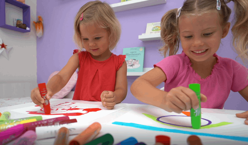 The Pencil Grip Inc. Kwik Stix – 6 Metalix Colors Set – Solid Tempera Paint Sticks for Kids