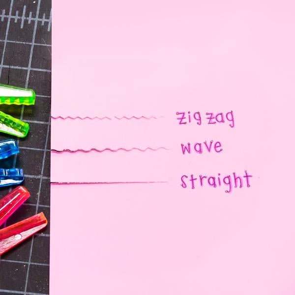 BAZIC Kids’ Safety Paper Only Scissors – 3 Decorative Edges (Wave, Zigzag, Straight) – Safe & Non-Toxic Craft Scissors for Children