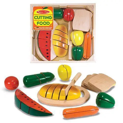 Melissa & Doug Cutting Food Box – Wooden Pretend Play Food Set for Kids