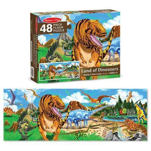 Melissa & Doug Land of Dinosaur Floor Puzzle – 48 Oversized Pieces