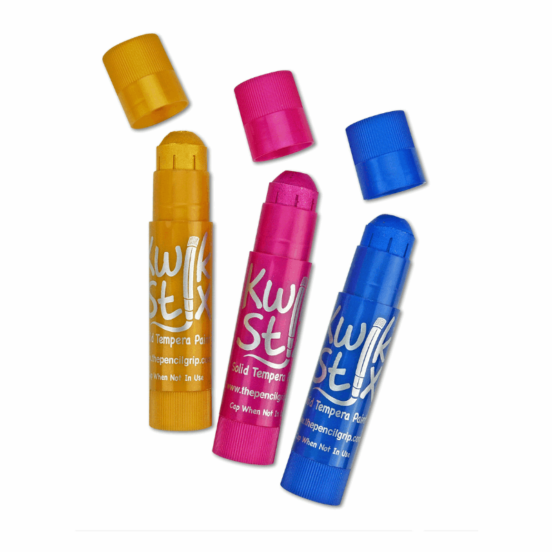 The Pencil Grip Inc. Kwik Stix – 6 Metalix Colors Set – Solid Tempera Paint Sticks for Kids