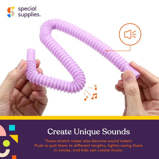 Special Supplies MINI Pull Pop Tubes (12-Pack) – Sensory Fidget Toys – Unicorn Colors