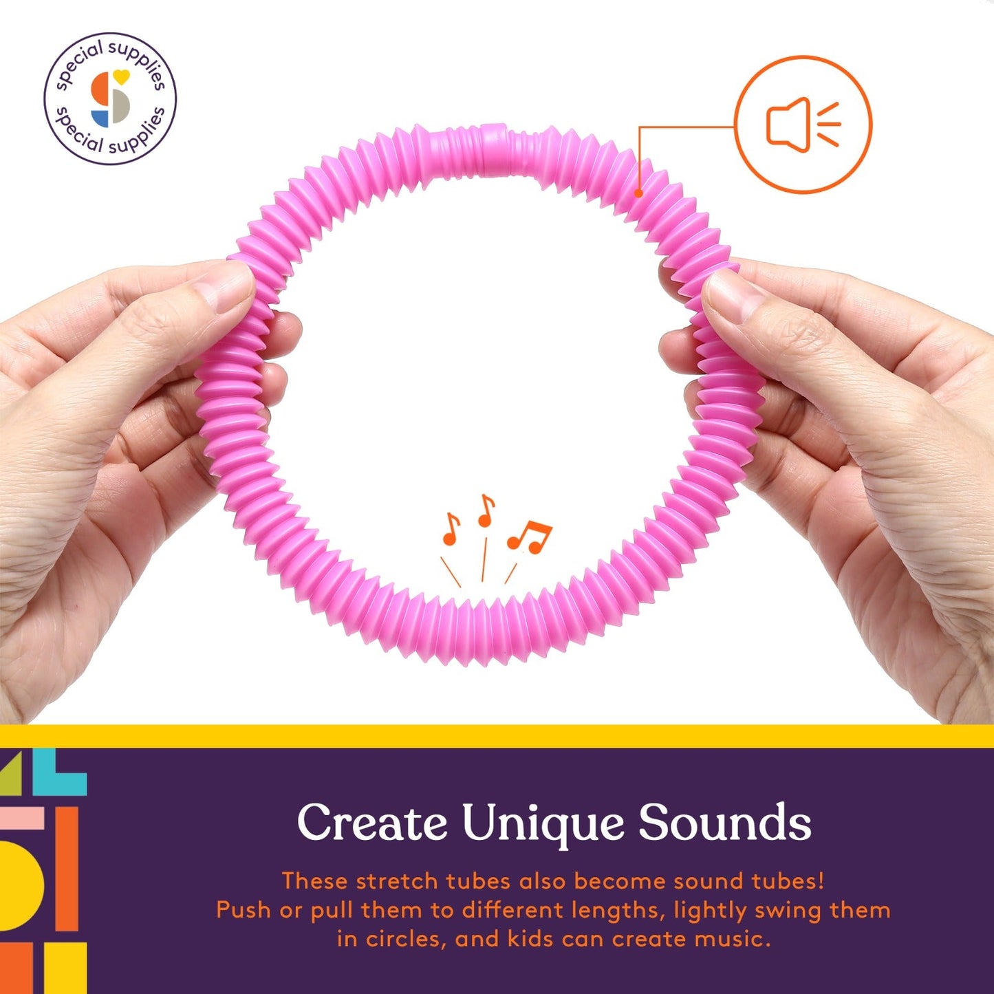Special Supplies MINI Pull Pop Tubes (30-Pack) – Sensory Fidget Toys – Primary Colors