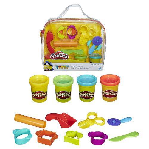 Play-Doh Starter Set with 9 Creative Tools and Reusable Storage Tote | Kids’ Modeling Clay Kit for Creative Play