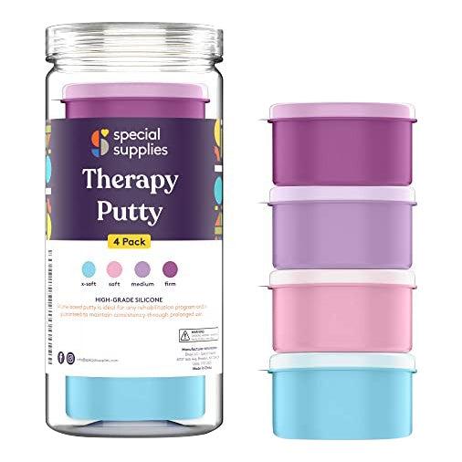 Special Supplies Occupational Therapy Putty – 4-Pack Stress Relief & Hand Strengthening Silicone Putty for Kids & Adults – Unicorn Colors