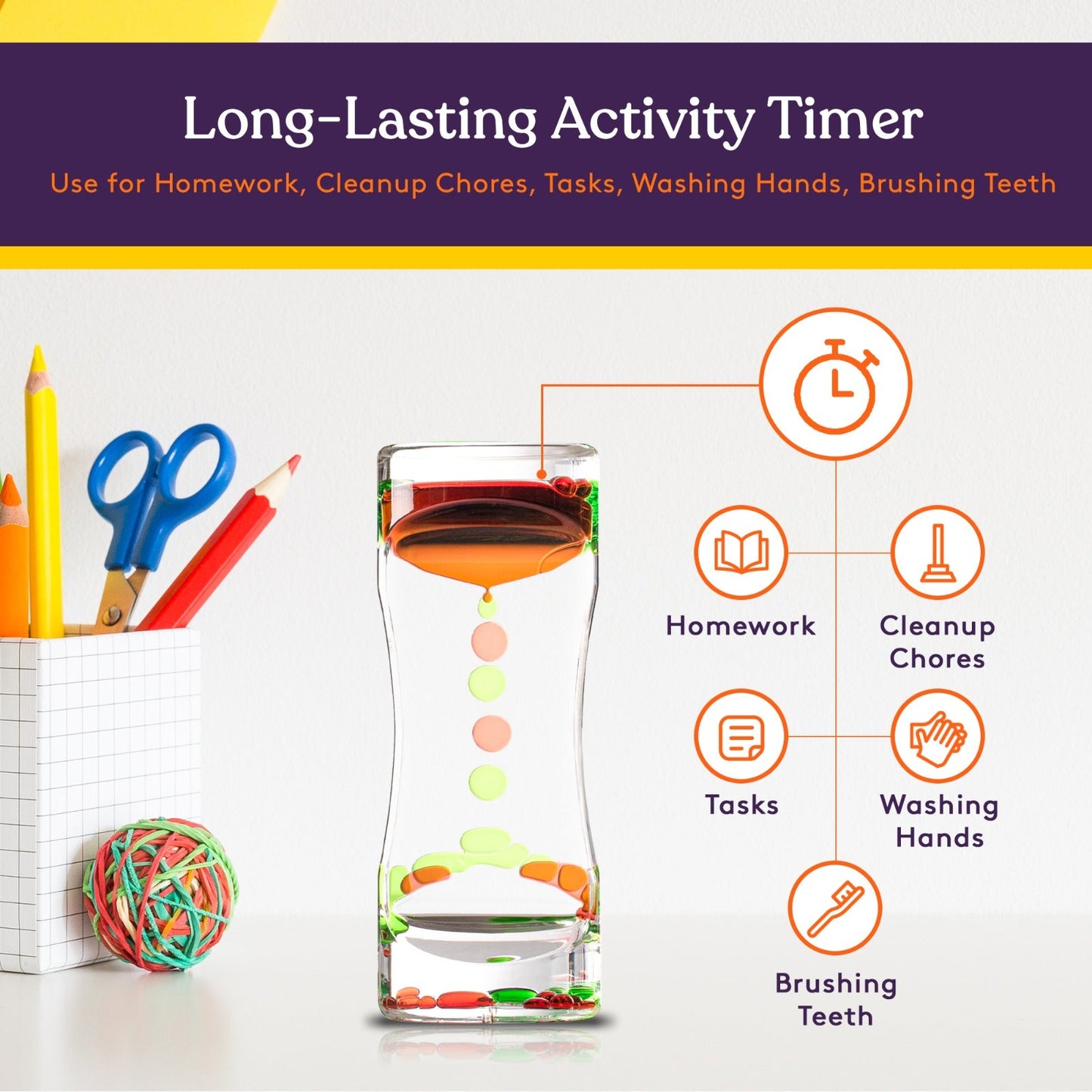 Liquid Motion Bubbler Timers – 4-Pack Sensory Calm Down & Focus Tools