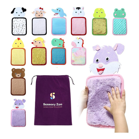 Special Supplies Sensory Mats for Kids (10 Textured Pads) – Autism, ADHD, and Sensory Play Mats with Fun Animal Designs for Early Learning