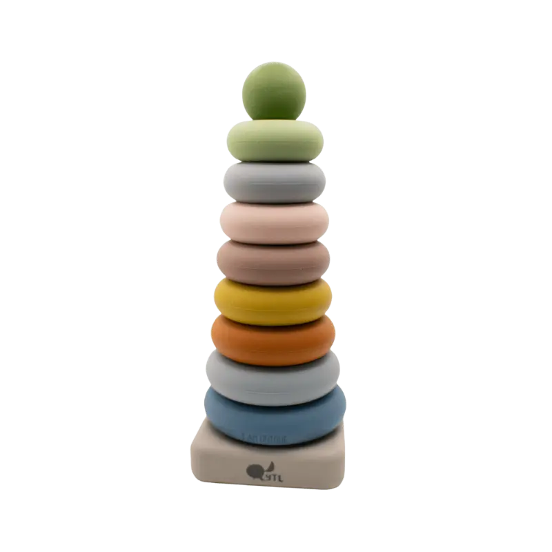 LYTL Silicone Ring Stacking Toy – 10-Piece Sensory Stacker for Toddlers | BPA-Free, Montessori-Aligned
