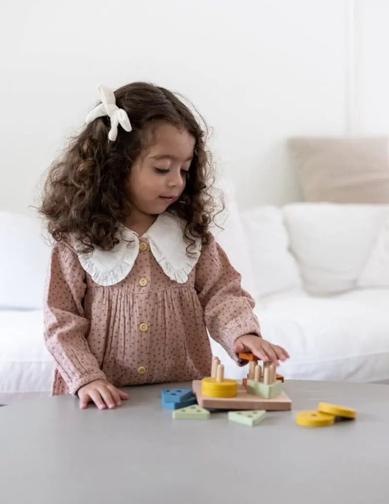 LYTL Montessori Shape Puzzle Toy – Wooden & Silicone Early Learning Puzzle for Toddlers