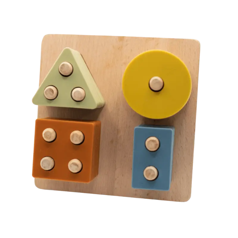 LYTL Montessori Shape Puzzle Toy – Wooden & Silicone Early Learning Puzzle for Toddlers