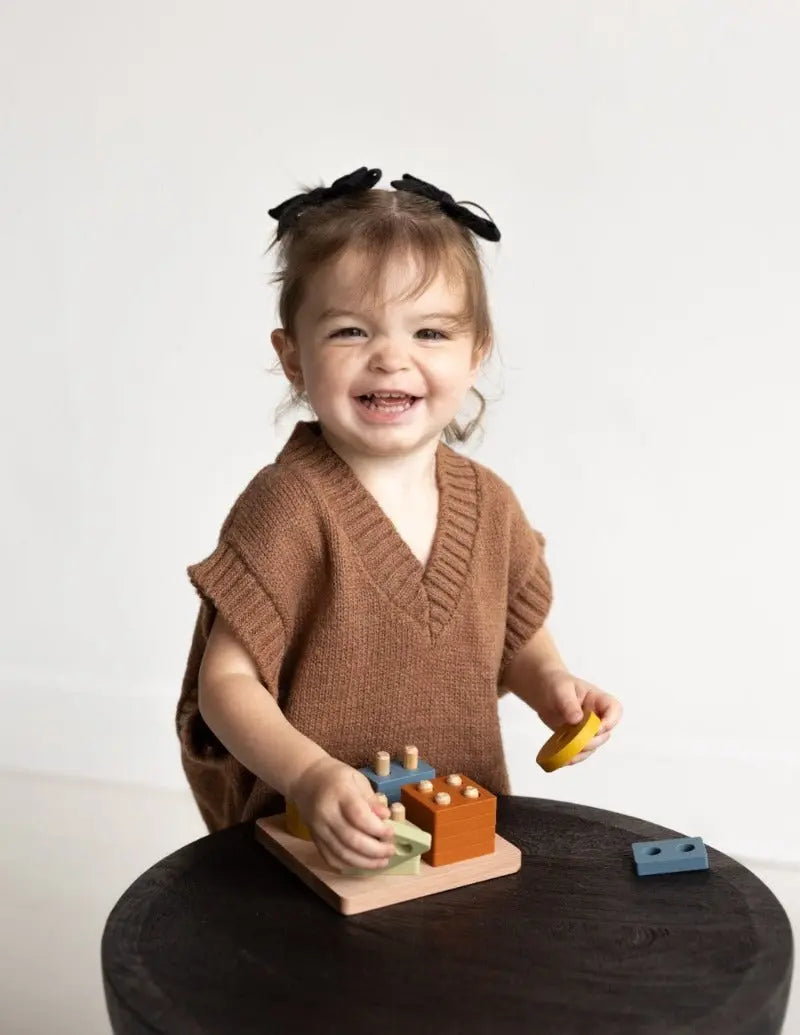 LYTL Montessori Shape Puzzle Toy – Wooden & Silicone Early Learning Puzzle for Toddlers